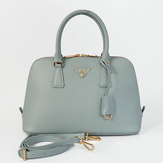 2014 Prada Saffiano Calf Leather Two Handle Bag BL0837 lake blue - Click Image to Close